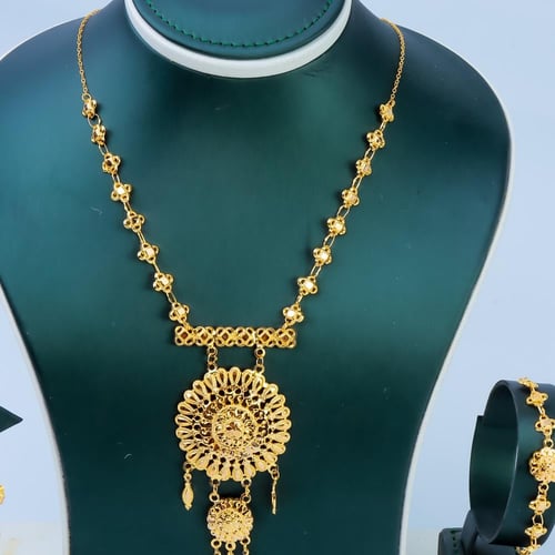 طقم ذهب كرسي جابر عيار 21 وزن 12.8 جرام