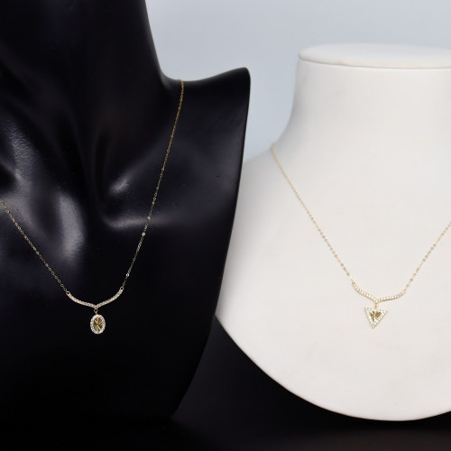 سلاسل ذهب تصميم الماسي عيار 18