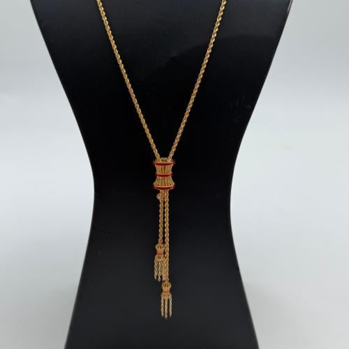 سبحة ذهب بتصميم المبروم عيار 21