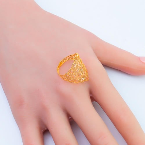 خاتم ذهب عيار 21 وزن 1.92 جرام