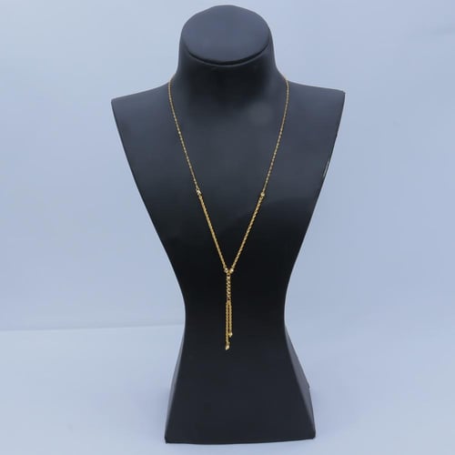 سلسال سبحة ذهب عيار 21 بتصميم مبروم وزن 2.92 جرام