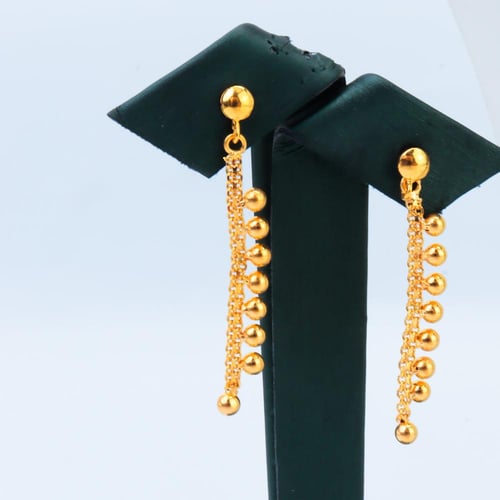 طقم ذهب كرات الببلز ايطالي عيار 21 وزن 14.42 جرام