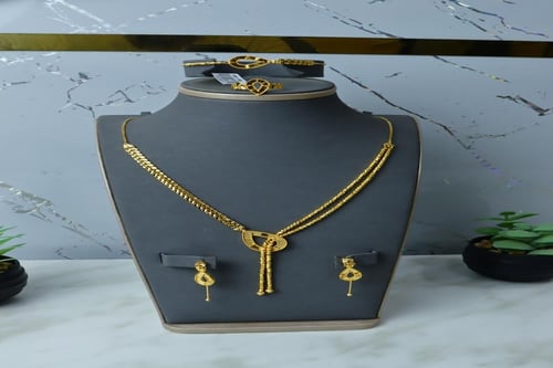 طقم ذهب كبير موديل شال الدوريكاء عيار 21 بوزن 25.3...