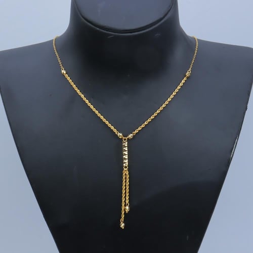 سلسال سبحة ذهب عيار 21 بتصميم مبروم وزن 2.92 جرام