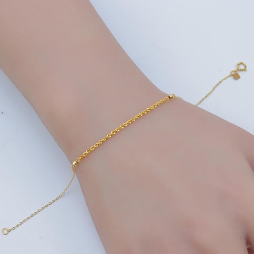 اسوارة ذهب مبروم بتصميم ناعم عيار 21 وزن 0.6 جرام