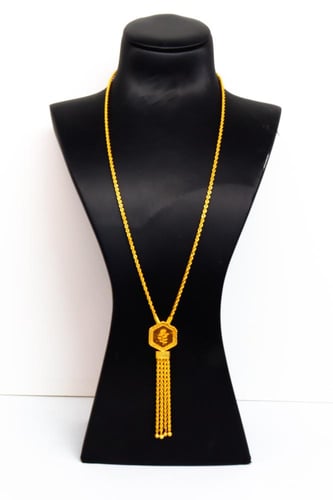 سلسلة سبحة ذهب عيار 21 مبروم بتصميم وردة - وزن 6.6...