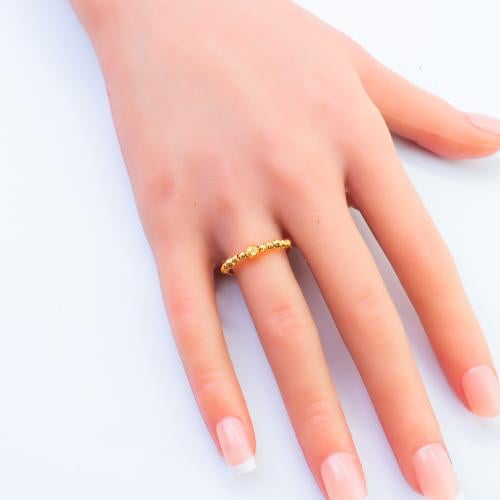 خاتم ذهب عيار 21 تصميم دوريكا ناعم وزن 1.28 جرام –...