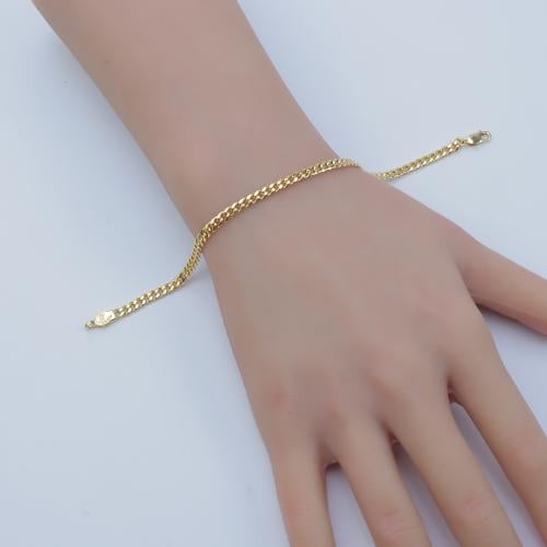 سوار ذهب جنزير ناعم عيار 18 وزن 2.65 جرام - تصميم...