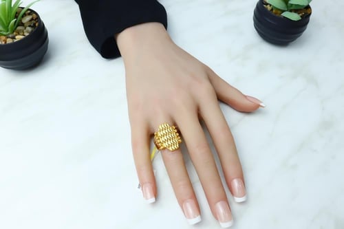 خاتم ذهب عيار 21 وزن 3.8 جرام