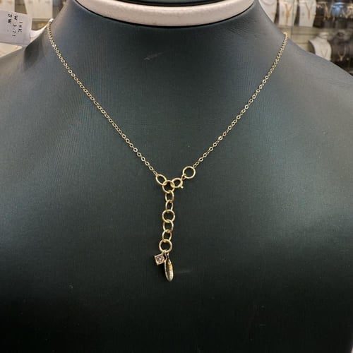 عقد الجنزير تصميم الماسي عيار 18 وزن 3.71 جرام