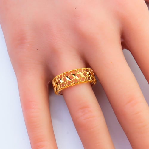 دبلة ذهب غصن الزيتون عيار 21