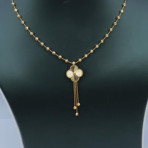 سلسال ذهب عيار 21 النعومة المتدلية وزن 6.14 جرام