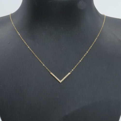 سلسال ذهب نواعم تصميم الماسي عيار 18 وزن 0.5 جرام