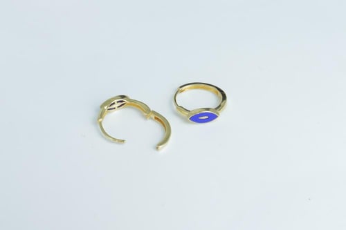 حلق ذهب دائري عيار 18 وزن 1.5 جرام - متوفر بعدة ال...