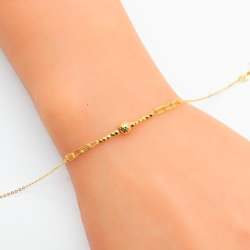 اسوارة ذهب عيار 18 بتصميم ببلز فاخر وزن 1.63 جرام