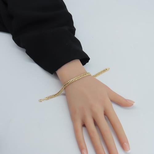 سوارة ذهب الجنزير عيار 18 وزن 2.95 جرام