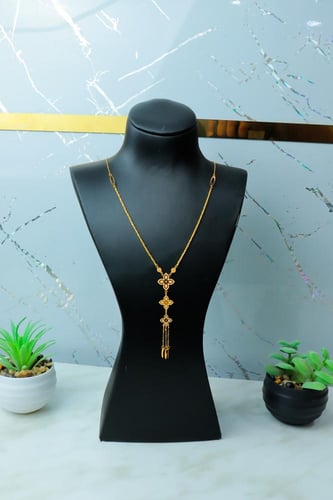 سبحة ذهب ناعمة عيار 21 موديل الكوين وزن 2.1 جرام