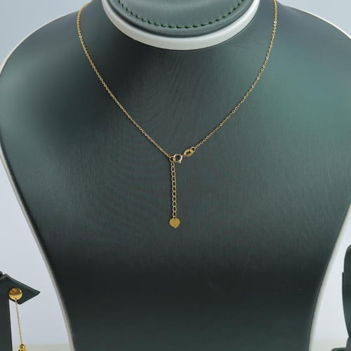 طقم ذهب الببلز عيار 21 دورين وزن 4.1 جرام