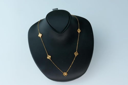 عقد| تشوكر ذهب الفان كليف خمس وردات عيار 21