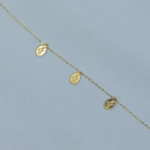 طقم ذهب ناعم عيار 18 وزن 2.54 جرام