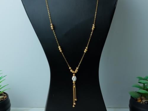 سبحة نسائية ذهب صافي عيار 21 مطعم بالميناء وزن 5.2...