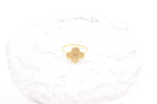 خاتم فان كليف ذهب عيار 18 فاخر الماسى وزن 1.1 جرام