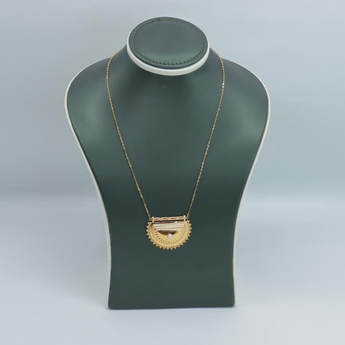 عقد ذهب الرمش الابيض عيار 21 وزن 5.38 جرام