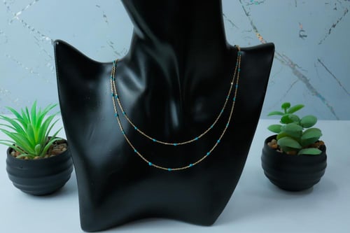 سلسال ذهب صافي دورين مطعم بالميناء التيفاني عيار 1...