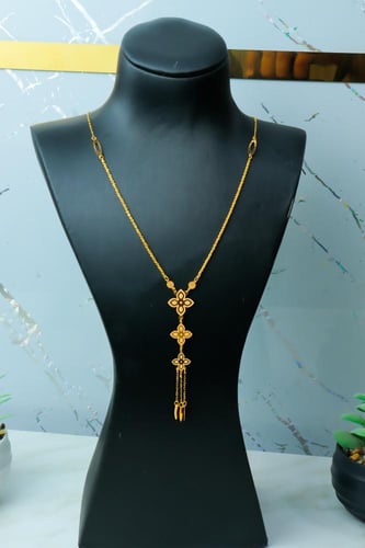 سبحة ذهب ناعمة عيار 21 موديل الكوين وزن 2.1 جرام