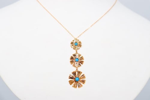 عقد الرمش متوفر الفيروزي والسادة والزيتي عيار 21