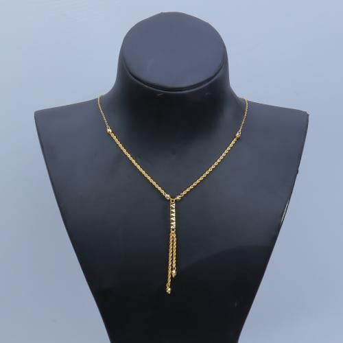 سلسال سبحة ذهب عيار 21 بتصميم مبروم وزن 2.92 جرام