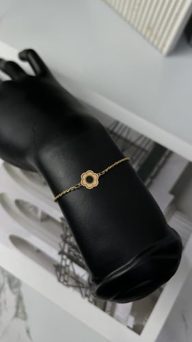 اسوارة ذهب ناعمة عيار 21 تصميم الوردة وزن 0,7 جرام