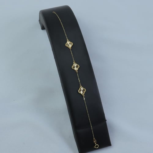 اسوارة فان كليف ذهب عيار 18 ثلاث وردات وزن 1.5 جرا...