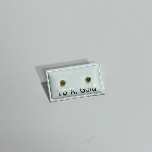 حلق عيار 18 ذهب طبي للمواليد وزن 0.3 جرام– تصميم ك...