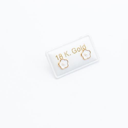 Gold Earring 18k for children with a refined desig...