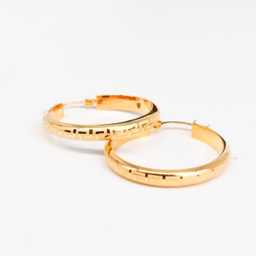 حلق ذهب تصميم فرزاتشي عيار 18 وزن 3.4 جرام