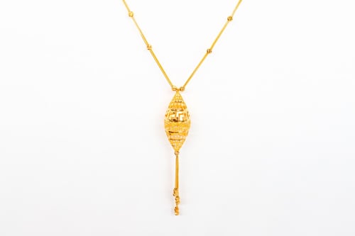 سلسال ذهب تصميم بحريني عيار 21 وزن 6.6 جرام