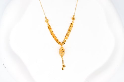 سبحة ذهب بحريني بالتصميم الحلبي عيار 21