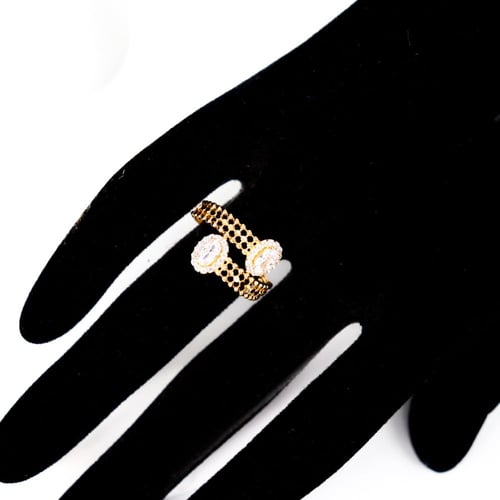 خاتم تصميم الماسي عيار 18