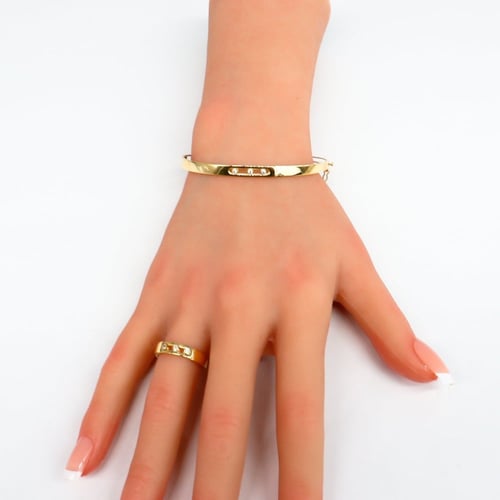 سوارة ذهب المسيكاء مع الخاتم عيار 18