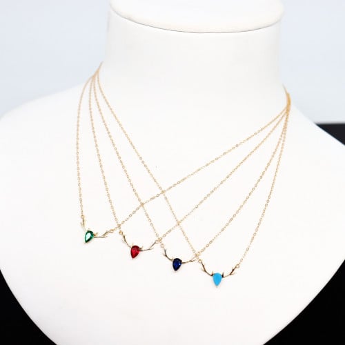 سلسال قرن الغزال ذهب عيار 18 وزنة 1.1 جرام متوفر ب...