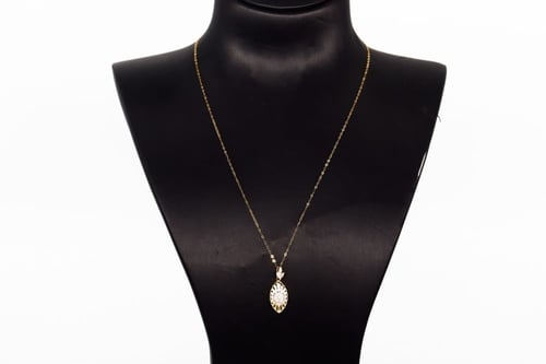 سلسال ذهب تصميم الماسي عيار 18 الوزن: 1.1 جرام