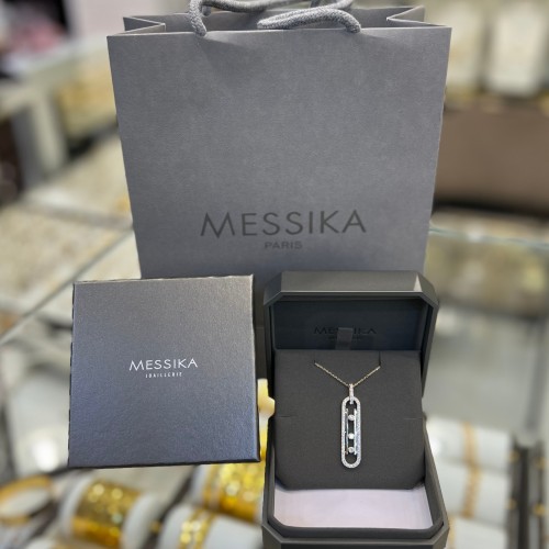 عقد ذهب مسيكاء عيار 18 مع الملحقات