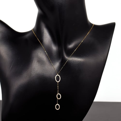 سلسال ذهب تصميم الماسي عيار 18