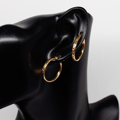 حلق دائري تصميم ايطالي عيار 18