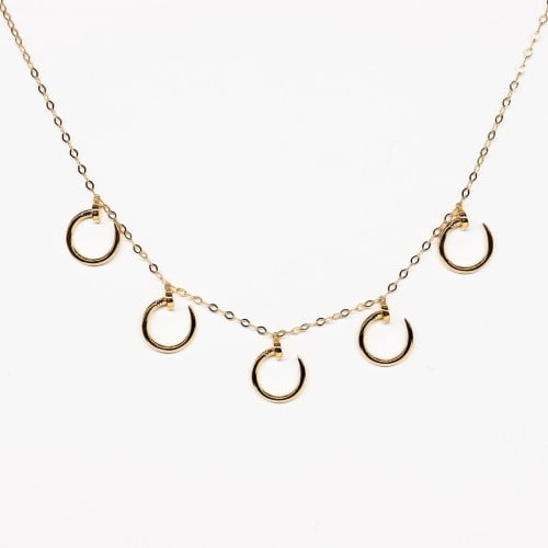 سلسال كارتير ذهب تشوكر المسمار الفاخر عيار 18 الوز...