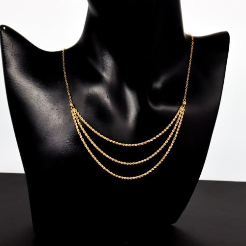 سلسال المبروم ثلاثة دور عيار 21 وزن 1.9 جرام