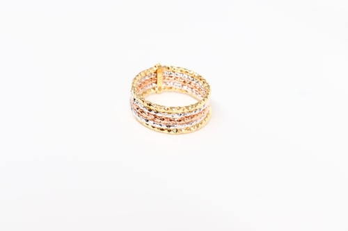 دبلة توينز مكونة من 5 حلقات عيار 18