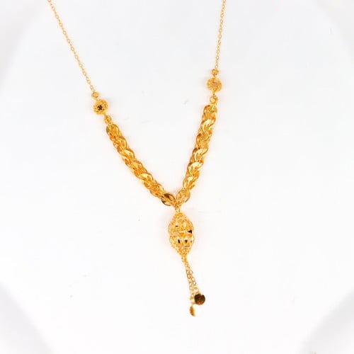 سبحة ذهب بحريني بالتصميم الحلبي عيار 21