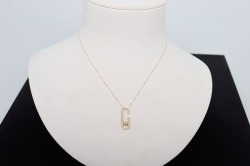 سلسال ذهب مسيكاء تصميم الماسي عيار 18